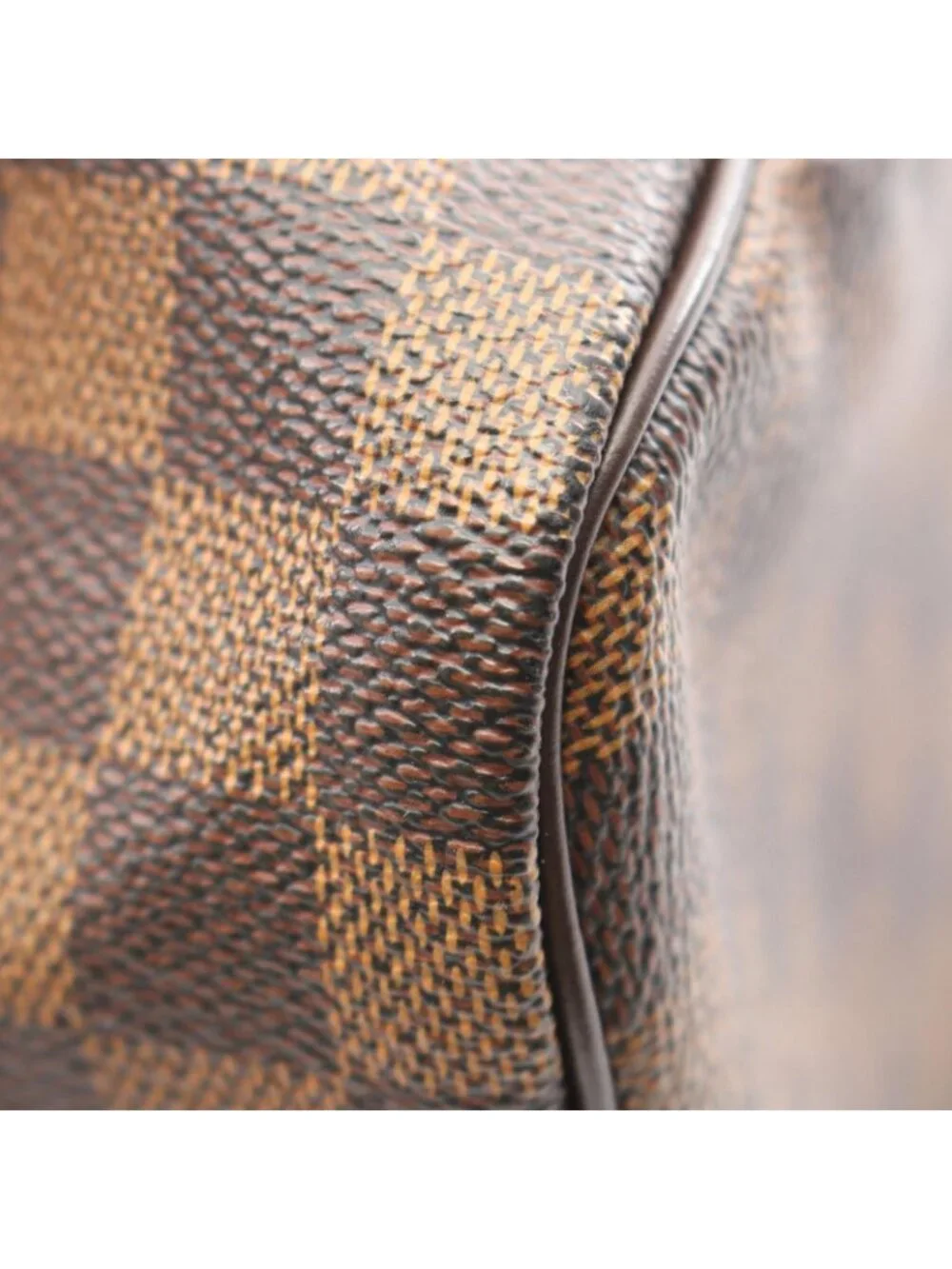 Louis Vuitton Speedy 30 Damier Ebene Canvas Leather Handbag